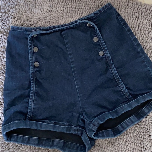 Cooperative Pants - Cooperative blue high waisted sailor shorts size 8